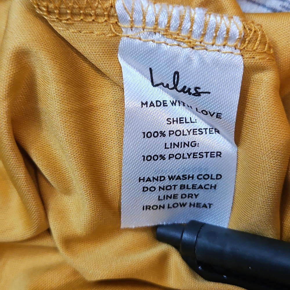 Lulus High Low Maxi Dress NEW Darling Daylily Mustard Yellow Floral Print Large - Picture 4 of 14